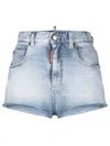 Dsquared2 Honey High Waisted Twiggy Denim Shorts In Blue