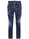 Dsquared2 High-waisted Faded Skinny Jeans In Blue