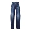 Dsquared2 High-waisted Relaxed Jean With Subtle Distressing In Blue