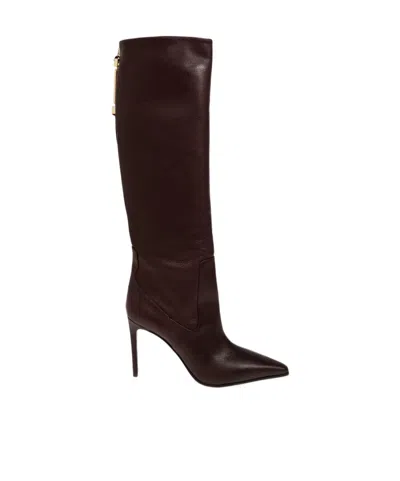 Dsquared2 High-heeled Tall Boots In Brown