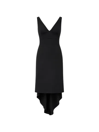 Dsquared2 High-low V-neck Dress In Black