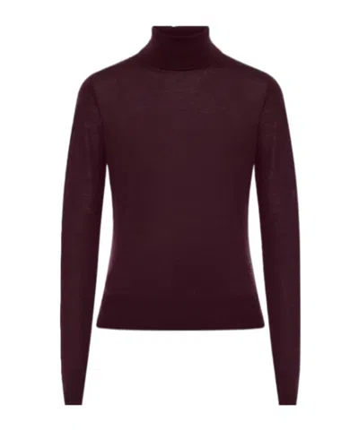 Dsquared2 High-neck Long-sleeved Knitwear In Purple