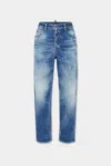 Dsquared2 High-rise Distressed Denim Jeans In Blue