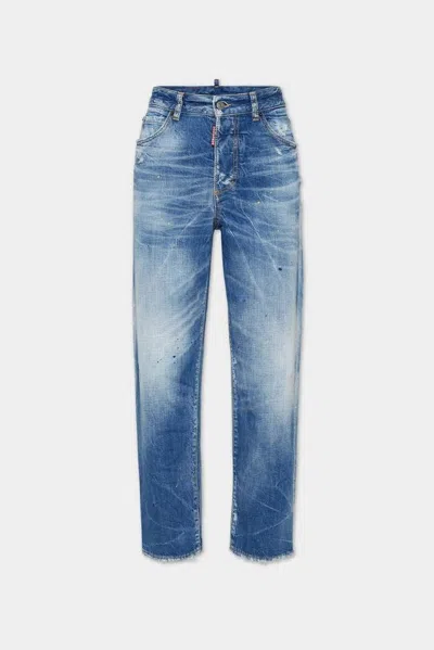 DSQUARED2 DSQUARED2 HIGH-RISE DISTRESSED DENIM JEANS