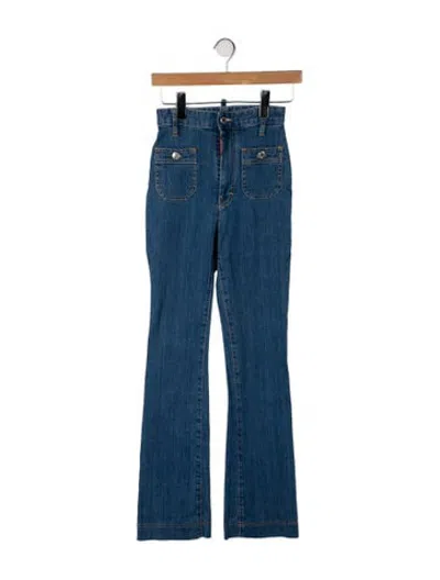 Pre-owned Dsquared2 High-rise Flared Jeans In Blue