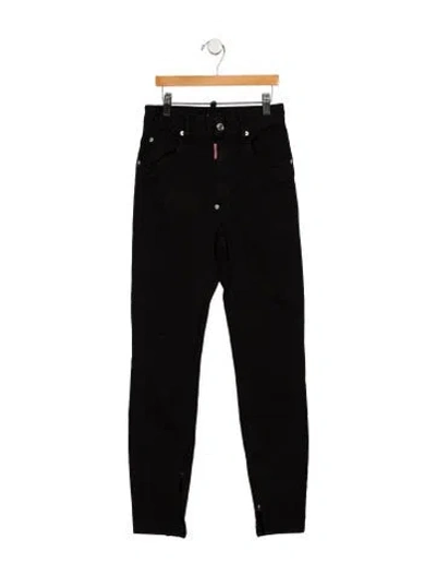 Pre-owned Dsquared2 High-rise Skinny Leg Jeans In Black