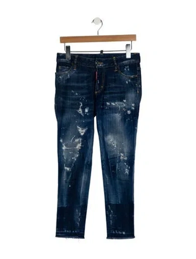 Pre-owned Dsquared2 High-rise Skinny Leg Jeans In Blue