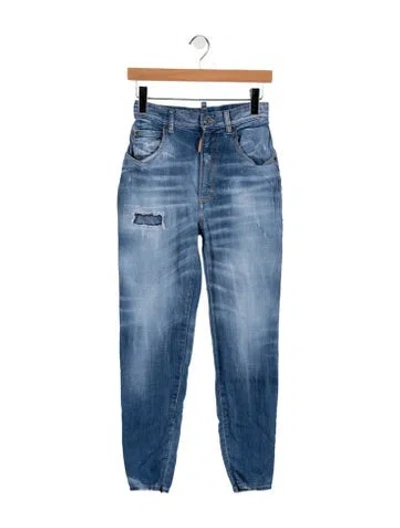 Pre-owned Dsquared2 High-rise Skinny Leg Jeans In Blue
