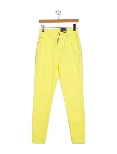 Pre-owned Dsquared2 High-rise Skinny Leg Jeans W/ Tags In Yellow