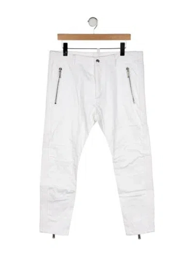 Pre-owned Dsquared2 High-rise Skinny Leg Jeans In White