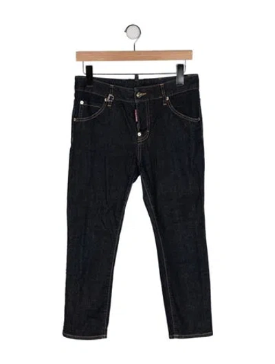 Pre-owned Dsquared2 High-rise Straight Leg Jeans In Blue