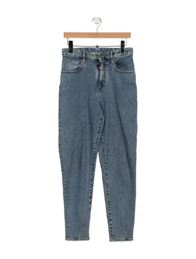 Pre-owned Dsquared2 High-rise Straight Leg Jeans In Blue