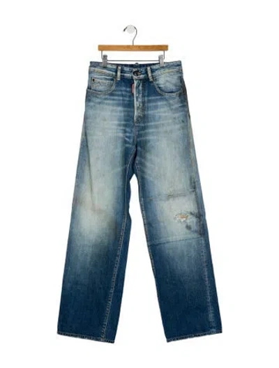 Pre-owned Dsquared2 High-rise Wide Leg Jeans In Blue