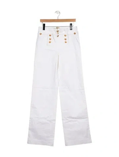 Pre-owned Dsquared2 High-rise Wide Leg Jeans In Blue/white