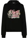 Dsquared2 Hilde Doll Cool Cotton Hoodie In Black