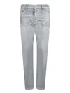 Dsquared2 Straight Fit Trousers Distressed Finish In Gray