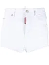 Dsquared2 Honey Logo-patch Denim Mini Shorts In White
