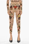 Dsquared2 Honey Sheer Leggings With Tattoo Motif In Multi