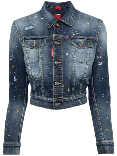Dsquared2 Honey Twiggy Jacket In Blue