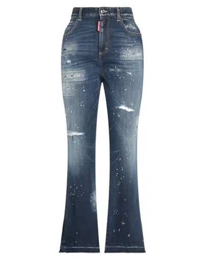 DSQUARED2 DSQUARED2 HONEY WOMAN JEANS BLUE SIZE 12 COTTON, ELASTOMULTIESTER, ELASTANE, POLYAMIDE