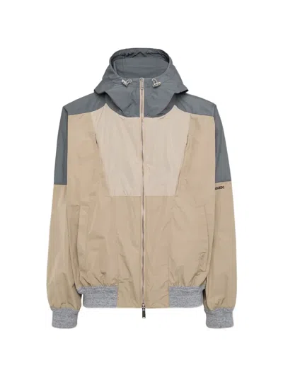 Dsquared2 Hooded Bomber Jacket In Neutral