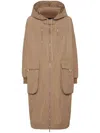 Dsquared2 Hooded Coat In Neutrals
