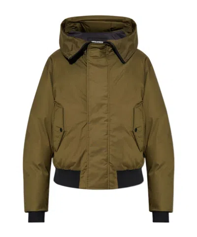 Dsquared2 Hooded Cotton Suit In Green