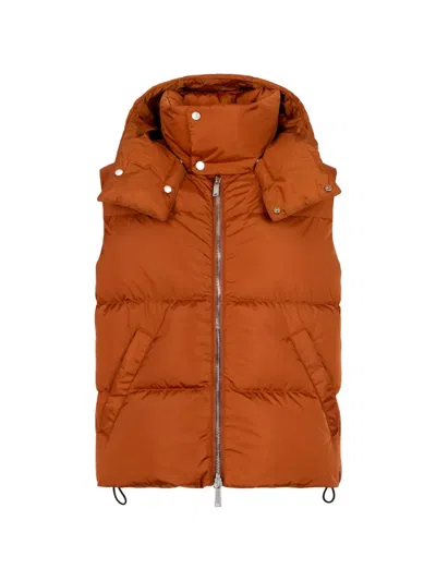 Dsquared2 Daunenweste Mit Kapuze In Orange