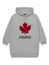 Dsquared2 Hooded Dress In Gray