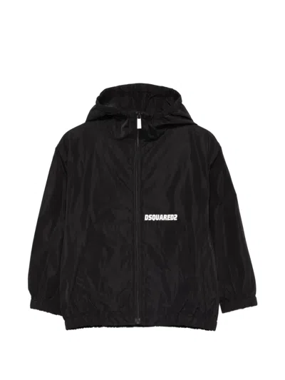 Dsquared2 Kids' Hooded Jacket In Black