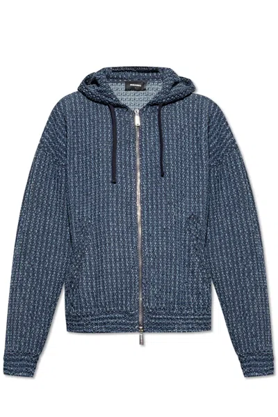 Dsquared2 Hooded Jacket In Blue