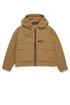 Dsquared2 Hooded Jacket In Ripstop Cotton In Beige
