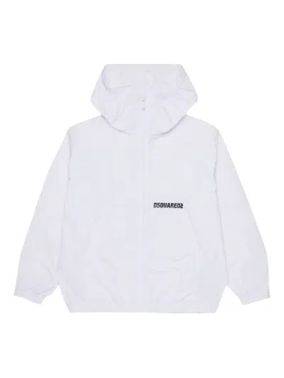 Dsquared2 Kids' Hooded Jacket In White