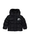 Dsquared2 Hooded Nylon Puffer Jacket In Black
