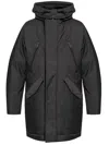 Dsquared2 Quilted Multipocket Parka With Hood In Black