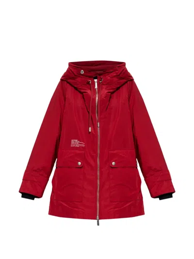 Dsquared2 Hooded Pocket Coat In Red