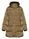 Dsquared2 Hooded Quilted Puffer Coat In Brown