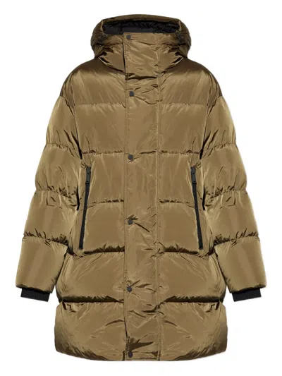 Dsquared2 Hooded Quilted Puffer Coat In Brown
