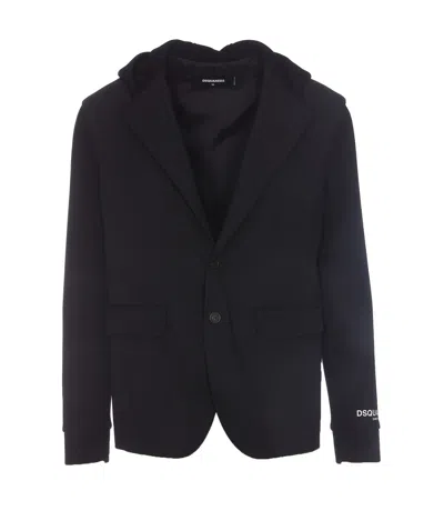 Dsquared2 Hooded Relax Jacket In Black