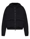 Dsquared2 Long-sleeved Hooded Sweatshirt In Black