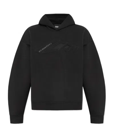 DSQUARED2 DSQUARED2 LOGO EMBOSSED LONG-SLEEVED HOODIE