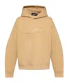 Dsquared2 Logo-embossed Cotton Hoodie In Nude