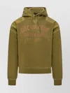 Dsquared2 Hooded Sweater With Drawstring And Ribbed Cuffs In Green