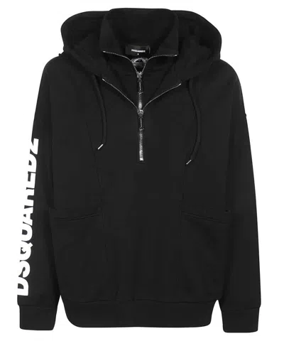 Dsquared2 Hooded Sweatshirt In Black