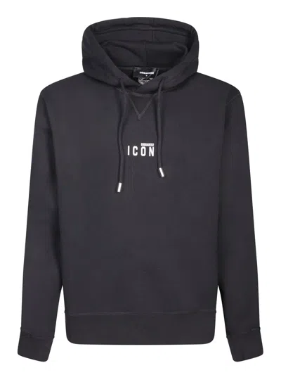 Dsquared2 Hooded Sweatshirt  "icon Small" In Black