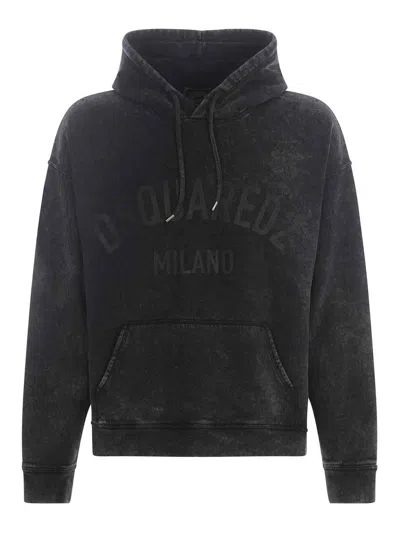 DSQUARED2 HOODED SWEATSHIRT IN COTTON