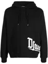 Dsquared2 Logo-print Cotton Hoodie From In Nero