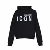 Dsquared2 Hooded Sweatshirt With Icon Logo Print In Black