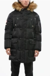 Dsquared2 Hooded Utility Down Jacket In Black