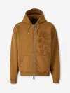 Dsquared2 Logo-patch Zip-up Hoodie In Brown
